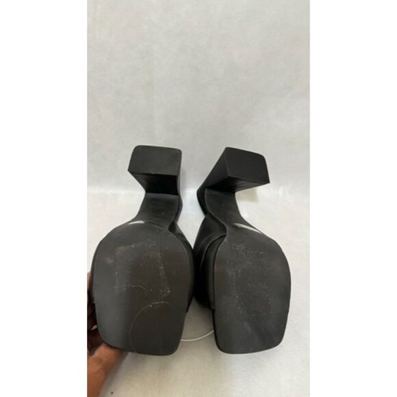 NWT OPEN EDIT Saydee Black Mid Heel Sandals Nordstrom - Picture 5 of 5